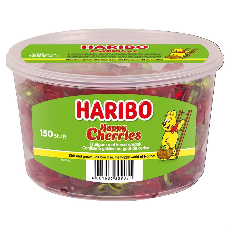 Haribo Happy Cherries, 1er Pack (1 x 1.2 kg)