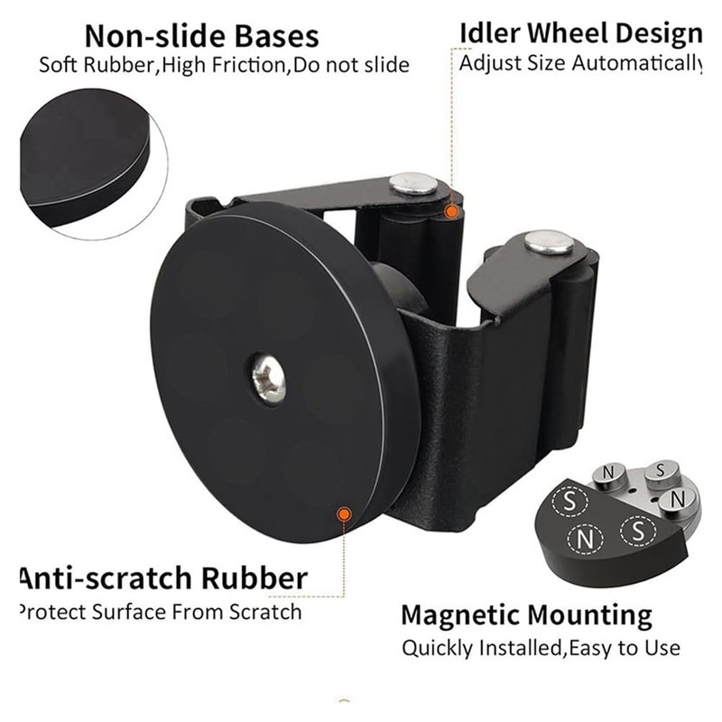 Comphic 4-Piece Magnetic Mop Broom Holder, Strong Broom Mop Holder