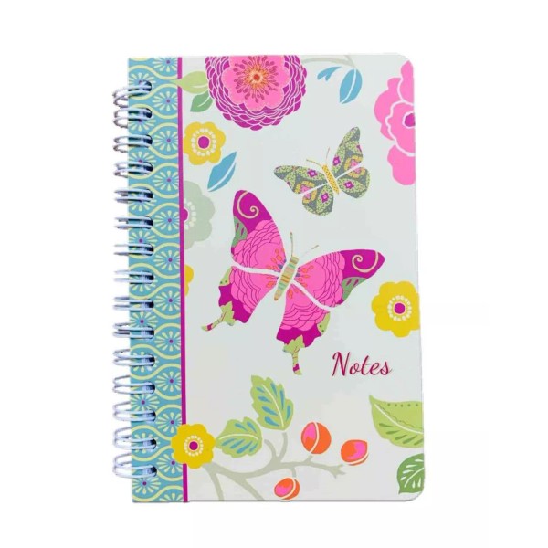 Butterfly Cheer Spiral Notebook or Journal (Floral Butterfly, 3.75” x