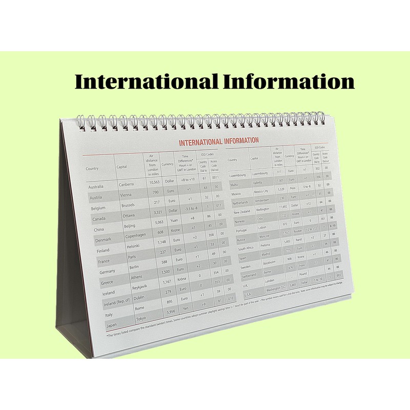 2026 Desktop Calendar Freestanding Flip Month to View Spiral Bound