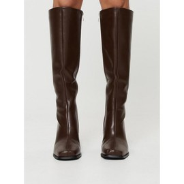 PRINCESS POLLY USA Renzo Knee High Boots Brown - Color: Brown, Size: SHOE US 9