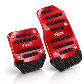 Non-Slip Aluminum Car Pedal Covers for Automatic & Manual Cars – Sporty 2PCS or 3PCS Pedal Set for Interior Upgrade