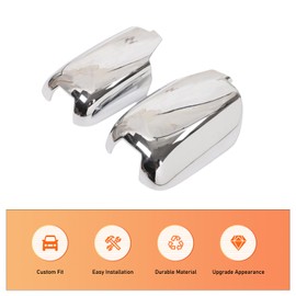 HIRUFAIT Side Door Mirror Cover Compatible with Honda Pilot 2009-2015 Accessories, Car Outside Rear View Mirror Housing Protector Cover Cap Trim ABS 2PCS (with Turn Signal Cutout) (Sliver)