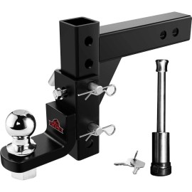 XPE Adjustable Trailer Hitch Ball Mount Fits 2" Receiver 9-1/2" Drop/ 8-1/4" Rise