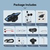 Retevis EZTalk 3A Motorcycle Helmet Headset, 5.1 Wireless Helmet with