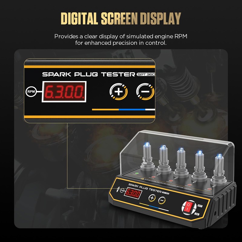 5 Hole Spark Plug Tester SPT360 Automotive Moto Spark Plug