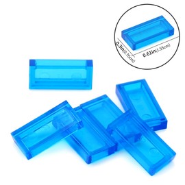 Transparent Dark Blue 1 × 2 Tiles × 700 Pieces Parts and Pieces, Bulk Building Blocks Flat Stones for Smooth Surface Floor Wall, Toy Accessories Compatible with Large Brands