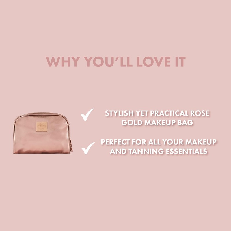 Bellamianta Rose Gold Makeup Bag