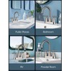 Cobbe 4 inch Brushed Nickel Bathroom Faucets with Pop up