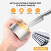 Niupiour Stainless Steel Finger Guards, 4 Packs of Finger Protectors