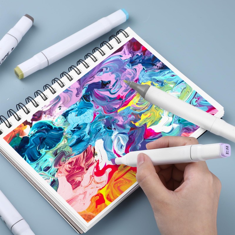 A5 Sketch Books, 200GSM Thick Paper Spiral Bound Sketchbook Hardback