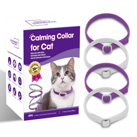 Journeward Calming Collar for Cats - 4 Pack, Adjustable Size, Efficiently Reduces Anxiety & Stress for 30 Days, Safe Cat Pheromone Collars, Calming Cat Collar