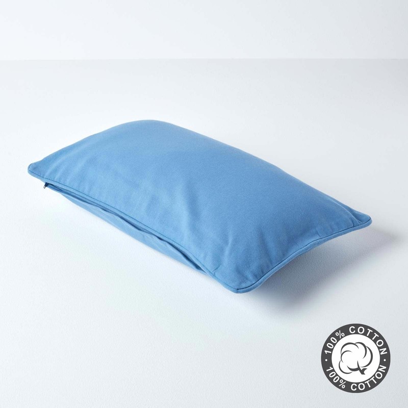 Homescapes Blue Cushion Cover 30 x 50 cm, Decorative Cushion