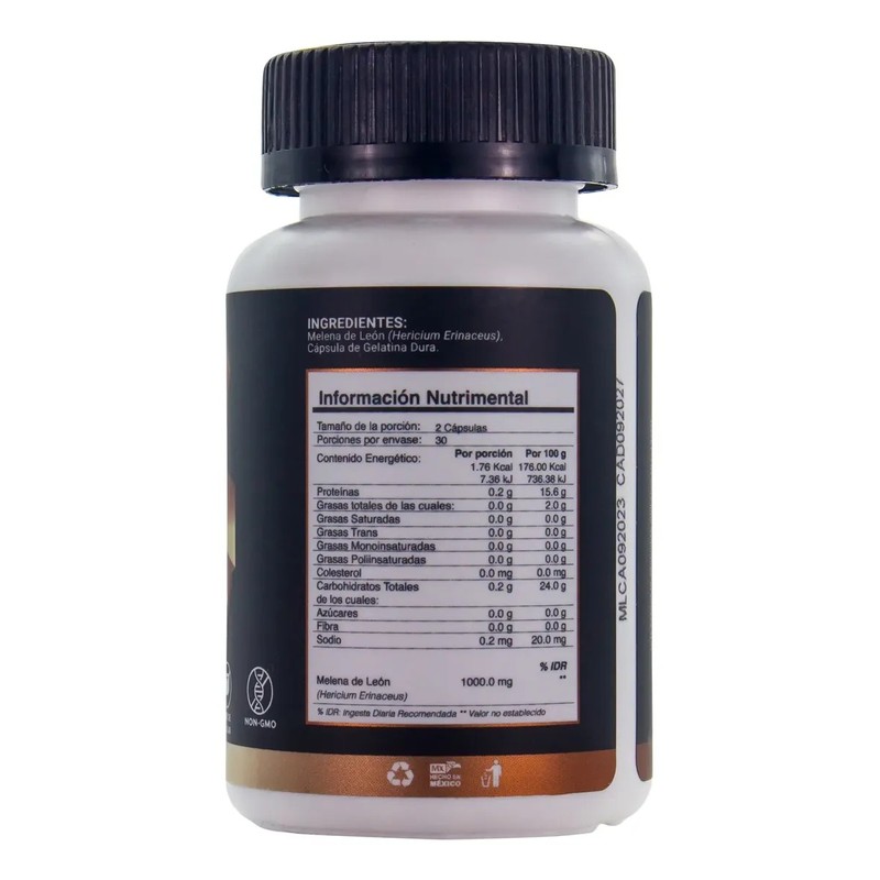 A4h Hongo Melena De León 60 Capsulas 500mg Concentración