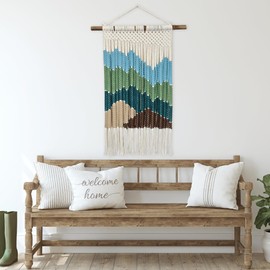 Knots & Beyond Macrame Wall Hanging, Boho Wall Decor, Woven Tapestry, Yarn Wall Art for Living Room Wall, Bedroom Wall Decoration, Headboard Wall Ornament, 21,6"x 28"