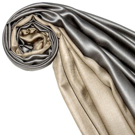 Lorenzo Cana Luxury Pashmina Women's Reversible Scarf 70% Silk 30% Viscose Scarf 70 x 190 cm Two Tone Scarf Wrap Shawl Reversible Double Face - 70 x 190 cm