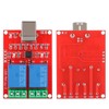 Annadue 2 Channel 5V USB Relay Module, Automatic Operation, Red,