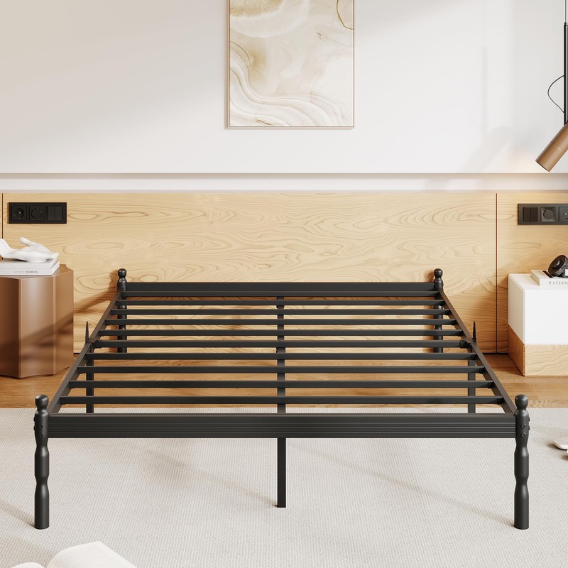 ZIYOO 14 inch Metal Queen Bed Frame with Vintage Style,
