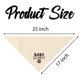 Baby Security Dog Bandana, Beige Pet Dog Scarf Accessories, Pregnancy Announcement Baby Reveal, Pet Dogs Triangle Scarf, Pets Bandana for Small Medium Dogs