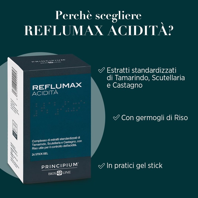 BIOS LINE Principium Reflumax Acidity, Dietary Supplement to Control Gastric