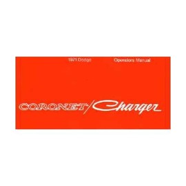 1971 DODGE CORONET CHARGER Owners Manual User Guide