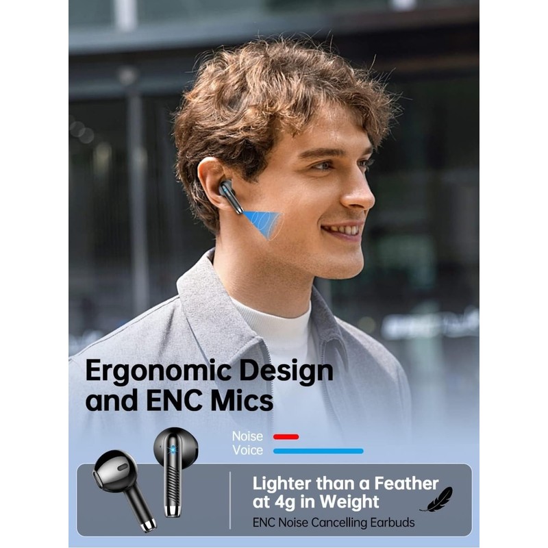 Kurt Bluetooth 5.3 In-Ear Headphones, Wireless Bluetooth 5.3 with Deep
