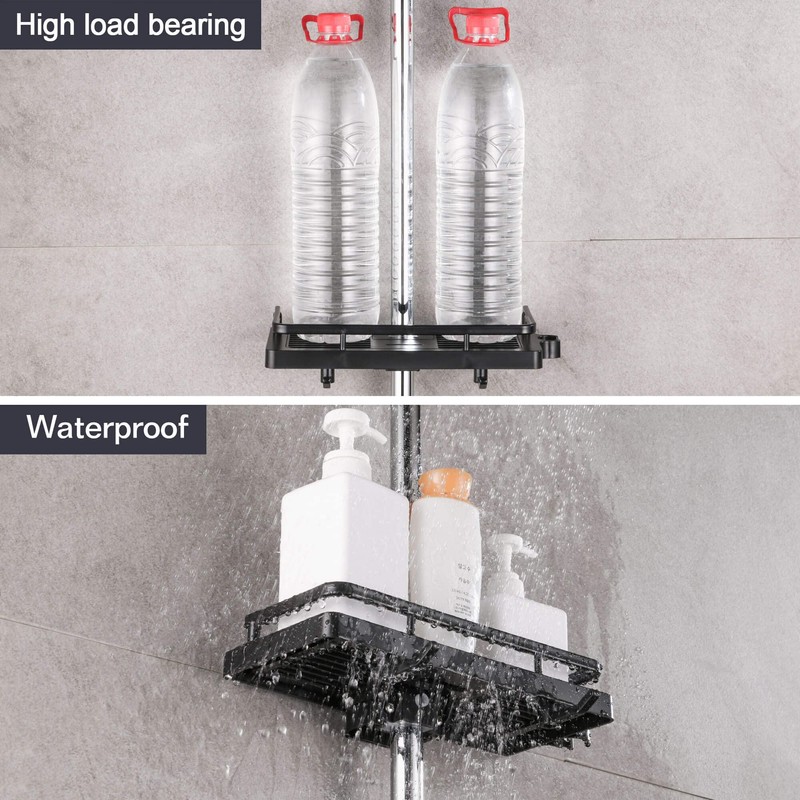 Hoomtaook Shower Shelf for Shower Rail Shower Caddy No Drilling