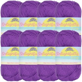 JubileeYarn Delightfully Fine Yarn - 50g/Skein Lace Bamboo - Purple - 8 Skeins