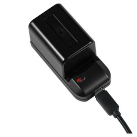 Digital Video Camera Camcorder CS-FV5-C Battery Charger for MSL-NP-FV5 Plus 3.7V Battery with Type-C Charging Cable, 1X Battery