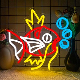 Bulbasaur Neon Signs for Wall Decor, USB Powered for Bedroom Bar Store Birthday Party Man Cave Christmas Supply Gifts Lighting Home Outdoorfun:_Magikarp