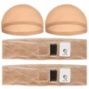 CHAOTEMAI 2 Item Wig Band + 2 Item Wig Cap,