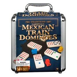 CARDINAL CLASSICS | MEXICAN TRAIN DOMINOES | 100-Piece Dominoes Set w/ Case