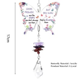 Butterfly, Crystal Friendship Gifts for Women,Sun Catchers for Windows,Crystal Suncatcher Birthday Presents for Colleagues,Coworkers,Teacher,Boss,Mum,Grandma,Sister,Wife