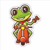 AMA shop FROG FUN SCOOTER PVC sticker for Decal Wall