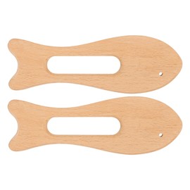 2Pcs Wooden Gua Sha Board Fish Shape Polished Beech Sturdy Safe Smoothing Wooden Scraping Tool for Arms Legs Back