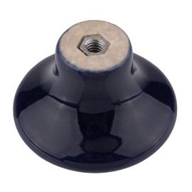 Navy Blue Ceramic Drawer Knob | Diameter: 1 1/2" | Handle for Antique Cabinet Door, Dresser Drawer, Old Desk | Furniture Reproduction Hardware | K35-P256BLU (6)