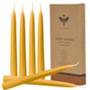 Natural Beeswax Taper Candles, DEYBBY Smokeless and Dripless Beeswax Candles
