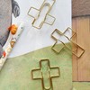 Golden Cross Shaped Pen Clips - 10 Pack, Pen Clip