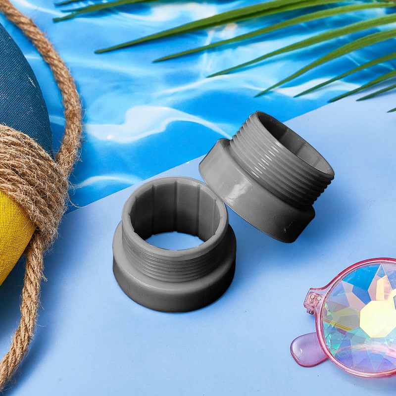 Thyle 2 Pcs Pool Umbrella Stabilizer Adapter Threaded Adapter Sleeves