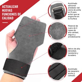 MXKJ-IU Calleras De Cuero para Gimnasio,Protector De Mano Unisex con Correa Ajustable para La Muñeca,Adecuado para Entrenamiento Físico, Levantamiento De Pesas, Etc.