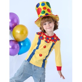 COSLAND Toddler Boys' Clown Hat for Kids, Multicolor