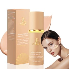 Base De Maquillaje 4 En 1 - Cobertura Media Con Spf 50+, Base De Maquillaje Que Cambia De Color, Maquillaje Hidratante Que Cambia De Color, Corrector, Protección Solar, Larga Duración Y Resiste