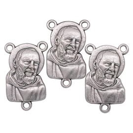 Traditional Catholic Rosary Centers - Pack of 3 (Padre Pio)