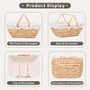 GYASVWU Wicker Picnic Baskets with Handles, Water Hyacinth Basket for