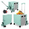 FELICON Folding Climber Utility Cart Rolling Crate Tote on Rotate