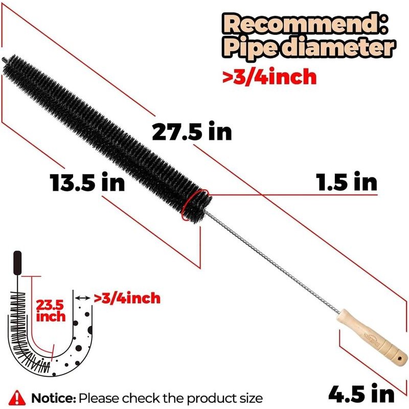 3Pack Dryer Vent Cleaner Kit Clothes Dryer Lint Brush Vent