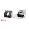uxcell Mini USB Type B Female Socket 5-Pin Right Angle
