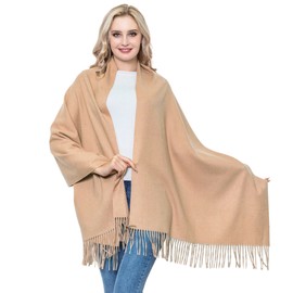 vimate Cashmere Scarf and Scarf, Women's Thick Soft Cashmere Pashmina Scarf Wrap, F# Camel