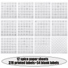 Spice Labels, 432Pcs Spice Labels Stickers 1.4in Waterproof Adhesive Round