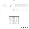 TERF® M4 X 25mm Pozi Countersunk Machine Screw M4 (4mm)